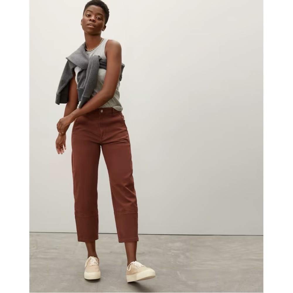 Everlane The Utility Barrel Pant in Rosewood, Size 0